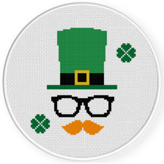 St. Patrick's Day Gentleman Cross Stitch Pattern