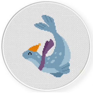 Winter Manatee Cross Stitch Pattern