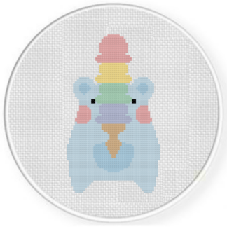 Cutie Ice Cream Tower Cross Stitch Pattern