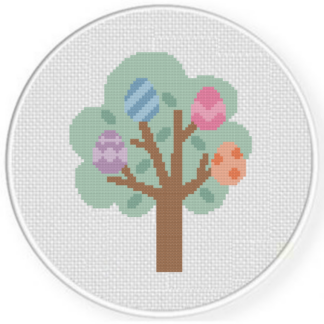 Easter Egg Tree Cross Stitch Pattern