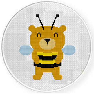 Bee Bear Cross Stitch Pattern