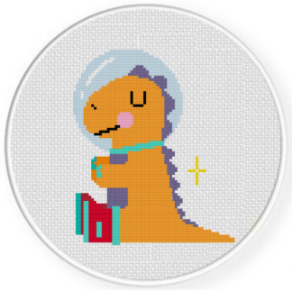 Astro T-Rex Cross Stitch Pattern