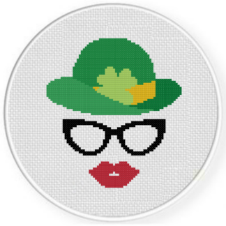 St. Patrick's Day Lady Cross Stitch Pattern