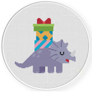 Triceratops Party Gifts Cross Stitch Pattern