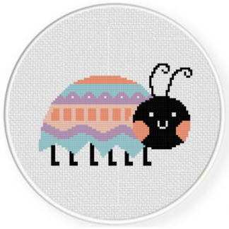 Easter Ladybug Cross Stitch Pattern