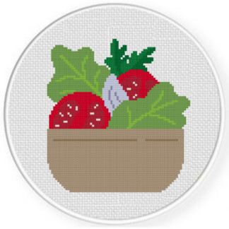Fresh Salad Cross Stitch Pattern