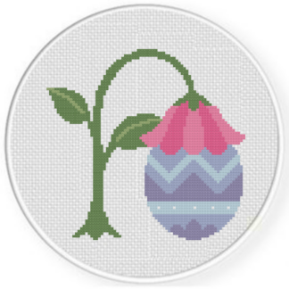 Easter Egg Plant Cross Stitch Pattern