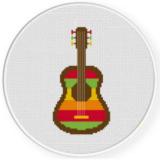 Fiesta Guitar Cross Stitch Pattern