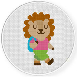Lion Student Cross Stitch Pattern