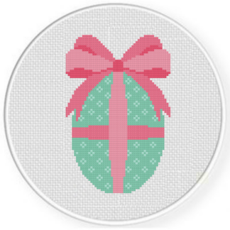 Easter Egg Ribbon Cross Stitch Pattern