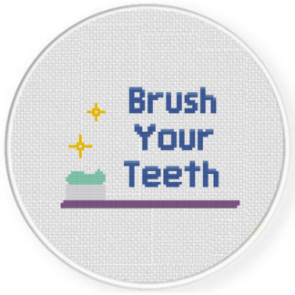 Brush your Teeth Cross Stitch Pattern