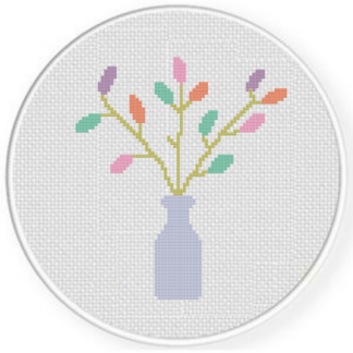 Spring Day Vase Cross Stitch Pattern