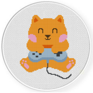 Joystick Cat Cross Stitch Pattern