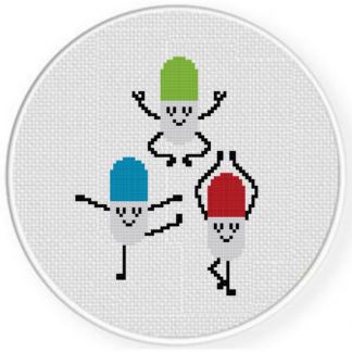 Yoga Pills Cross Stitch Pattern