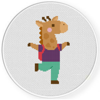 Student Giraffe Cross Stitch Pattern