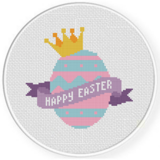 Easter Egg Crown Cross Stitch Pattern