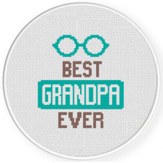 Best Grandpa Ever Cross Stitch Pattern