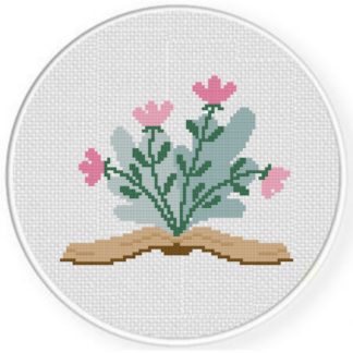 Flower Book Cross Stitch Pattern