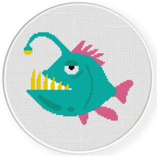 Angler Fish Cross Stitch Pattern