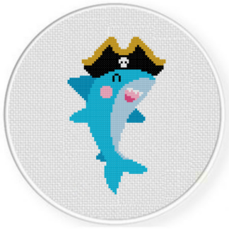 Pirate Shark Cross Stitch Pattern