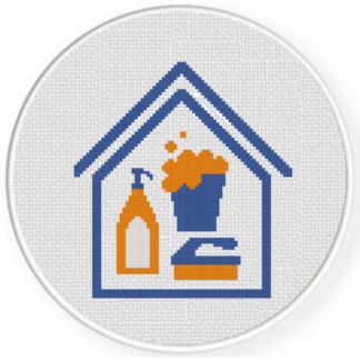 House Cleaning Cross Stitch Pattern