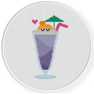 Summer Shake Girl Cross Stitch Pattern