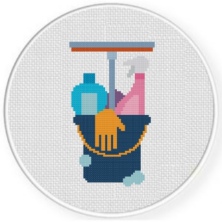 Spring Cleaning Materials Cross Stitch Pattern