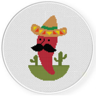 Senior Pepper Cross Stitch Pattern