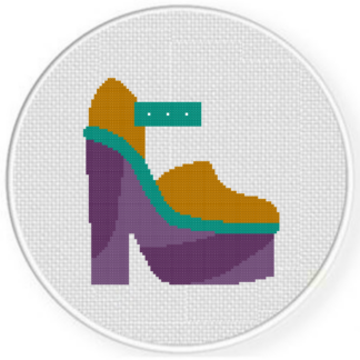 Groovy Platform Shoes Cross Stitch Pattern