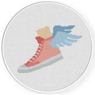 Sneaker Wings Cross Stitch Pattern