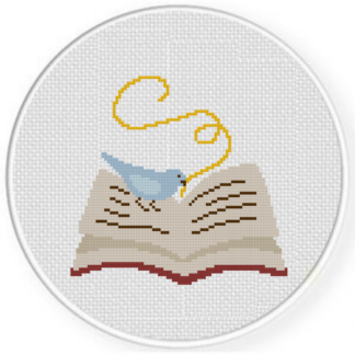 Bedtime Story Bird Cross Stitch Pattern