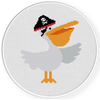 Pelican Pirate Cross Stitch Pattern