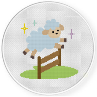 Jumping Sheep Cross Stitch Pattern