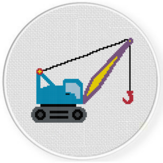Construction Crane Cross Stitch Pattern