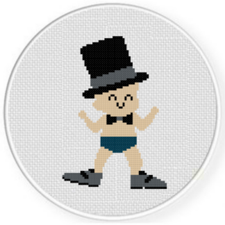 Dress Up Baby Boy Cross Stitch Pattern
