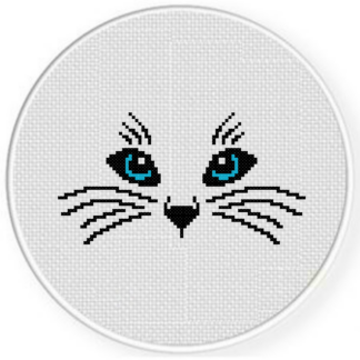 Cat Face Cross Stitch Pattern