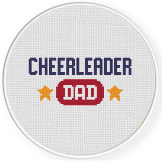 Cheerleader Dad Cross Stitch Pattern