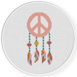 Peace Dreamcatcher Cross Stitch Pattern
