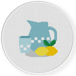 Lemonade Pitcher Cross Stitch Pattern