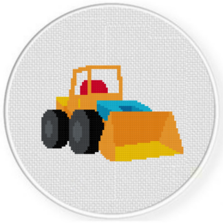 Bulldozer Cross Stitch Pattern