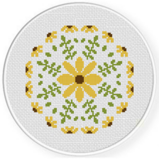 Daisy Medallion Cross Stitch Pattern