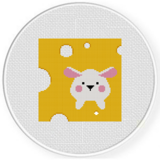 Cheese Hole Mouse Cross Stitch Pattern