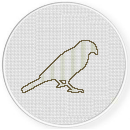 Green Gingham Bird Cross Stitch Pattern – Daily Cross Stitch