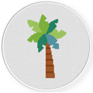 Greener Palm Tree Cross Stitch Pattern