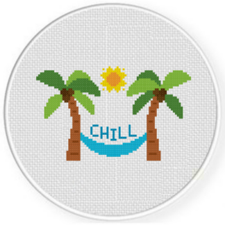 Chill Beach Hammock Cross Stitch Pattern