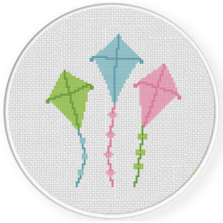 Summer Kites Cross Stitch Pattern
