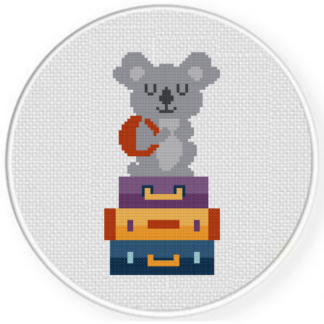 Travelling Koala Cross Stitch Pattern