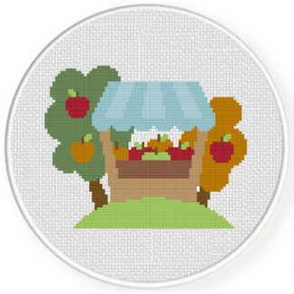 Apple Stall Cross Stitch Pattern