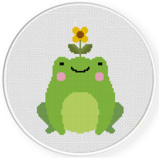 Froggo Sprout Cross Stitch Pattern