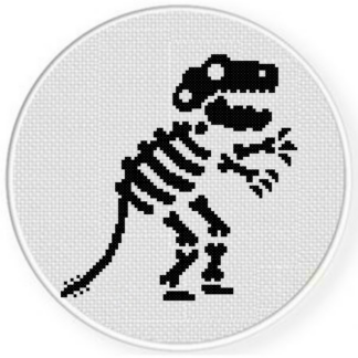 T-Rex Skeleton Cross Stitch Pattern